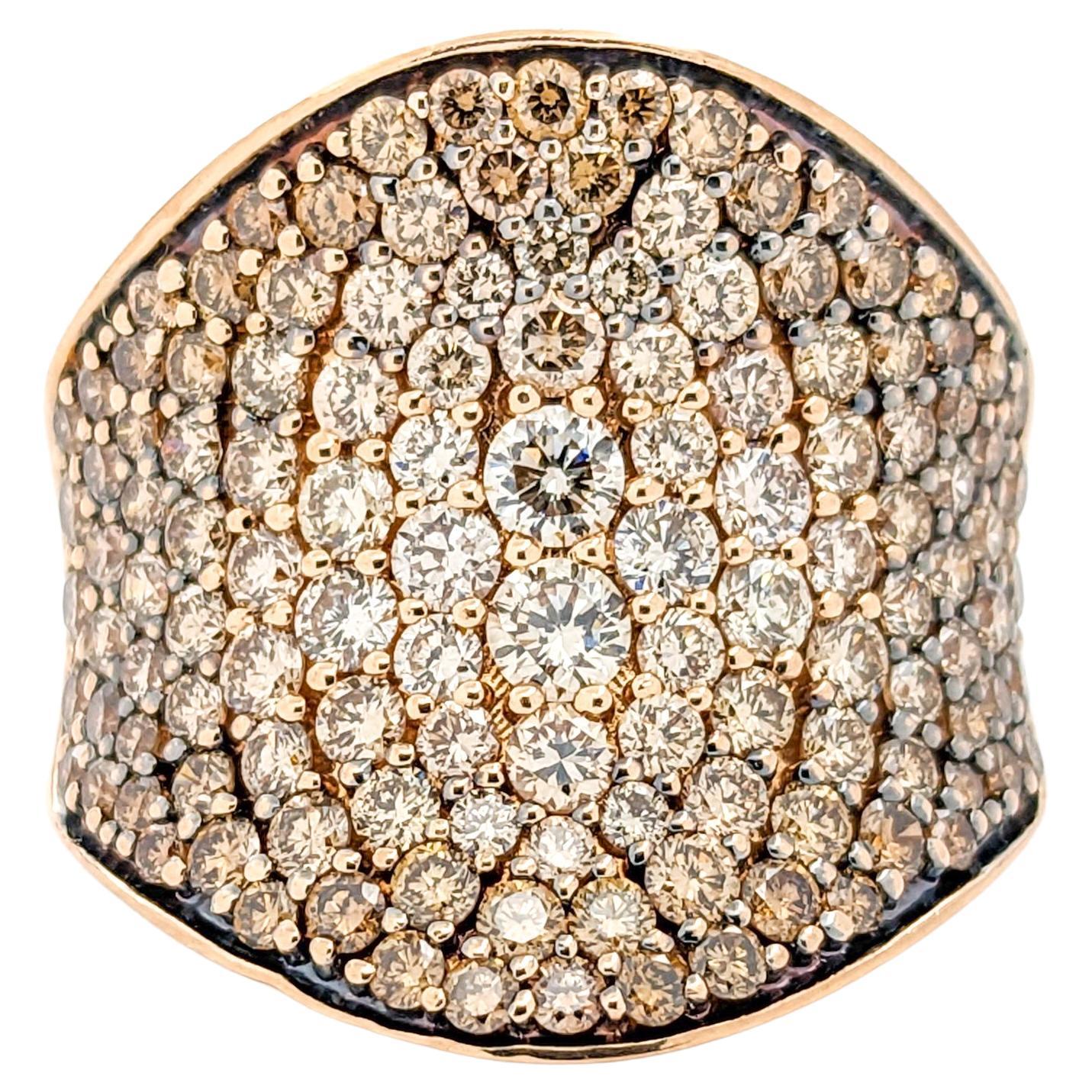 3.5ctw Diamond Ring In Rose Gold For Sale