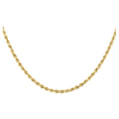 Rope Chain Necklace 14 Karat in Stock