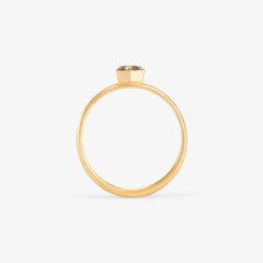 3.5mm Brown Diamond Hexagon Ring