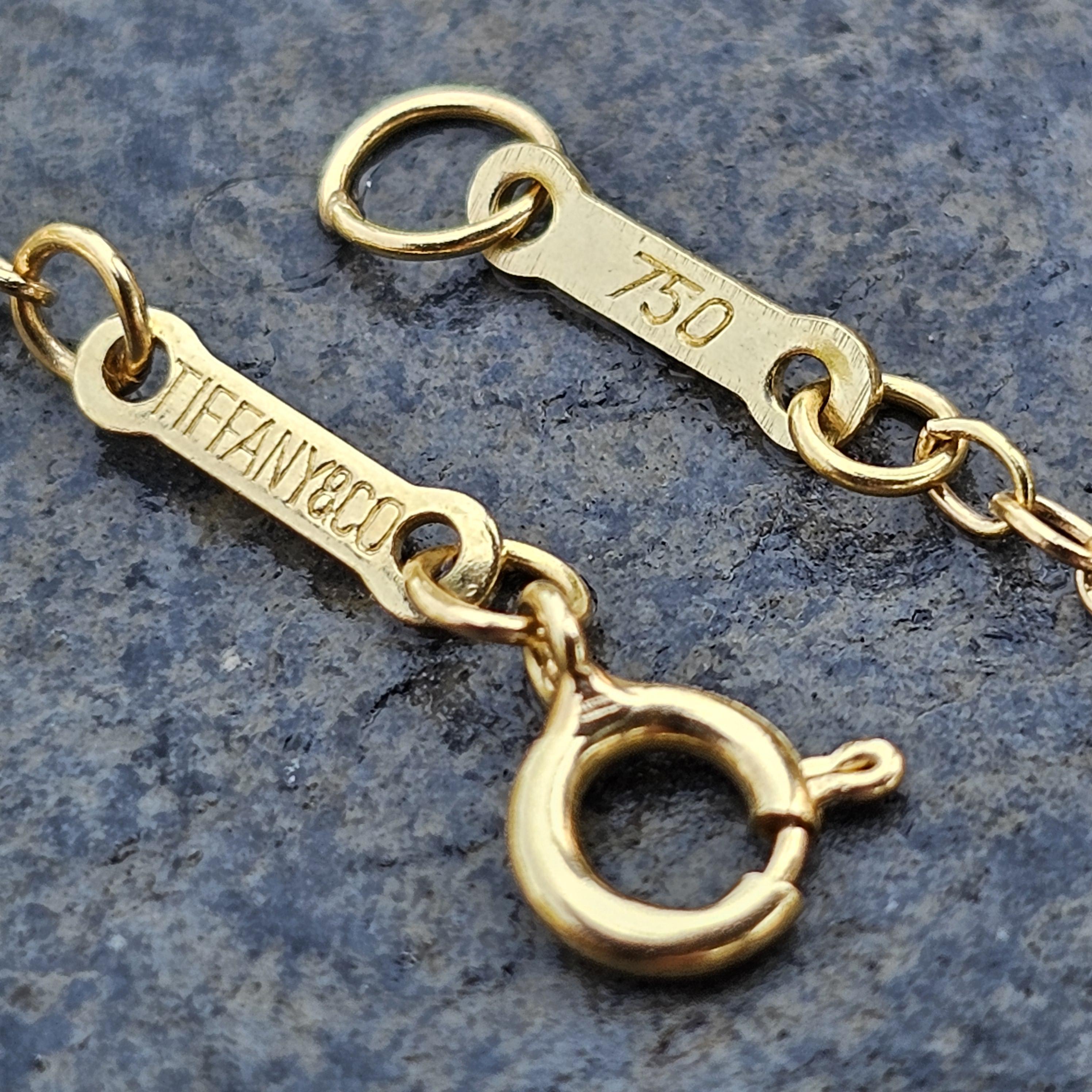 35mm X Groß Tiffany & Co. Elsa Peretti Offener Herz-Anhänger 18k Gold 30
