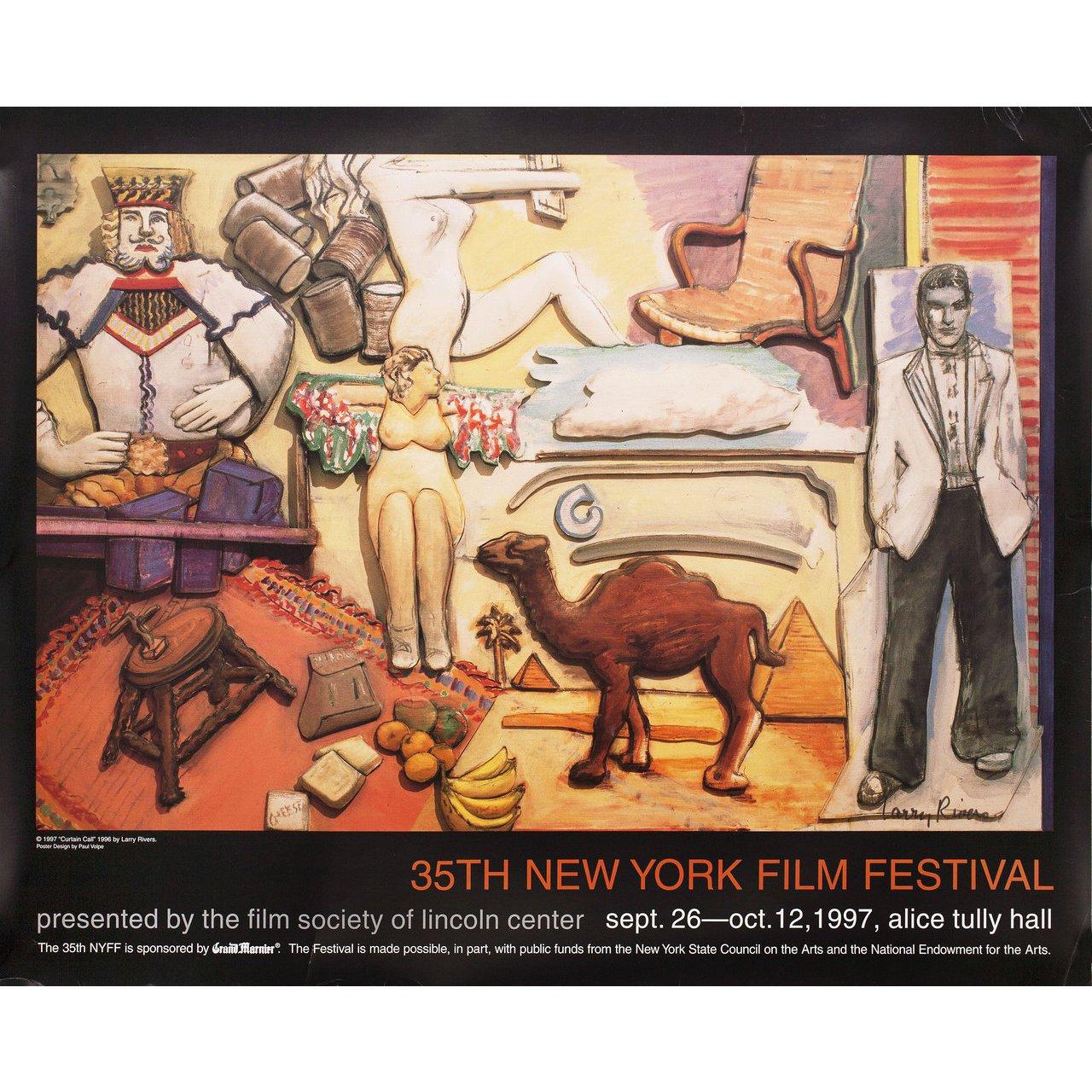 Original 1997 U.S. poster by Larry Rivers for the 1963 festival New York Film Festival. Signed by Larry Rivers . Very good-fine condition, rolled. Please note: the size is stated in inches and the actual size can vary by an inch or more.
  
