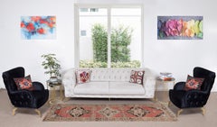 3.5x10 Ft Traditional Hand Knotted Turkish Karapinar Runner Rug for Hallway