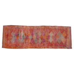 Tapis de couloir vintage du Kurde vieilli