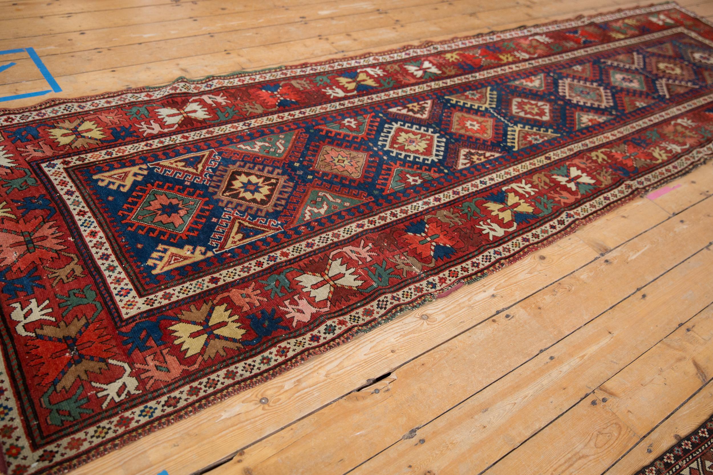 Antique Caucasian Rug Runner For Sale 5