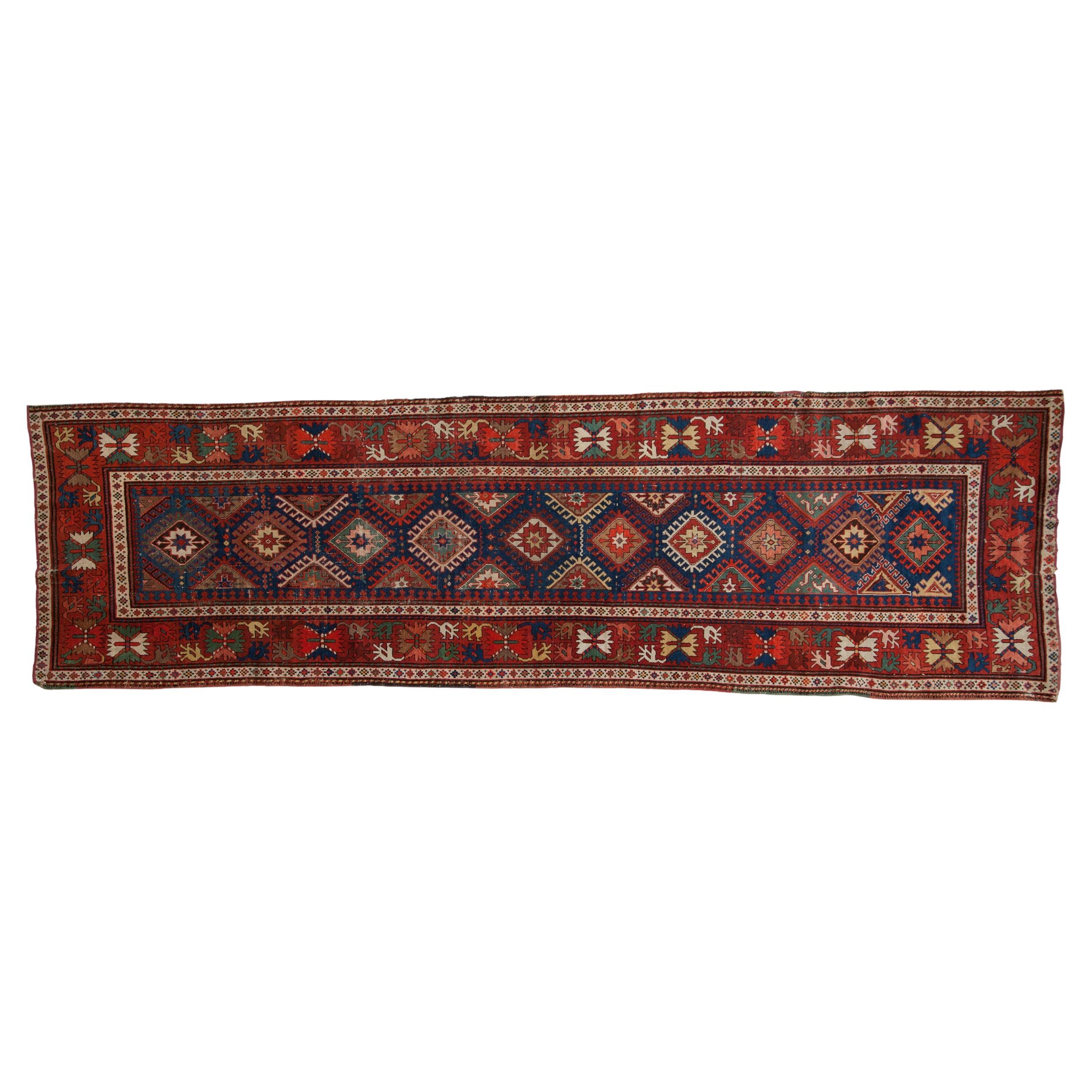 Antiker kaukasischer Teppich Läufer