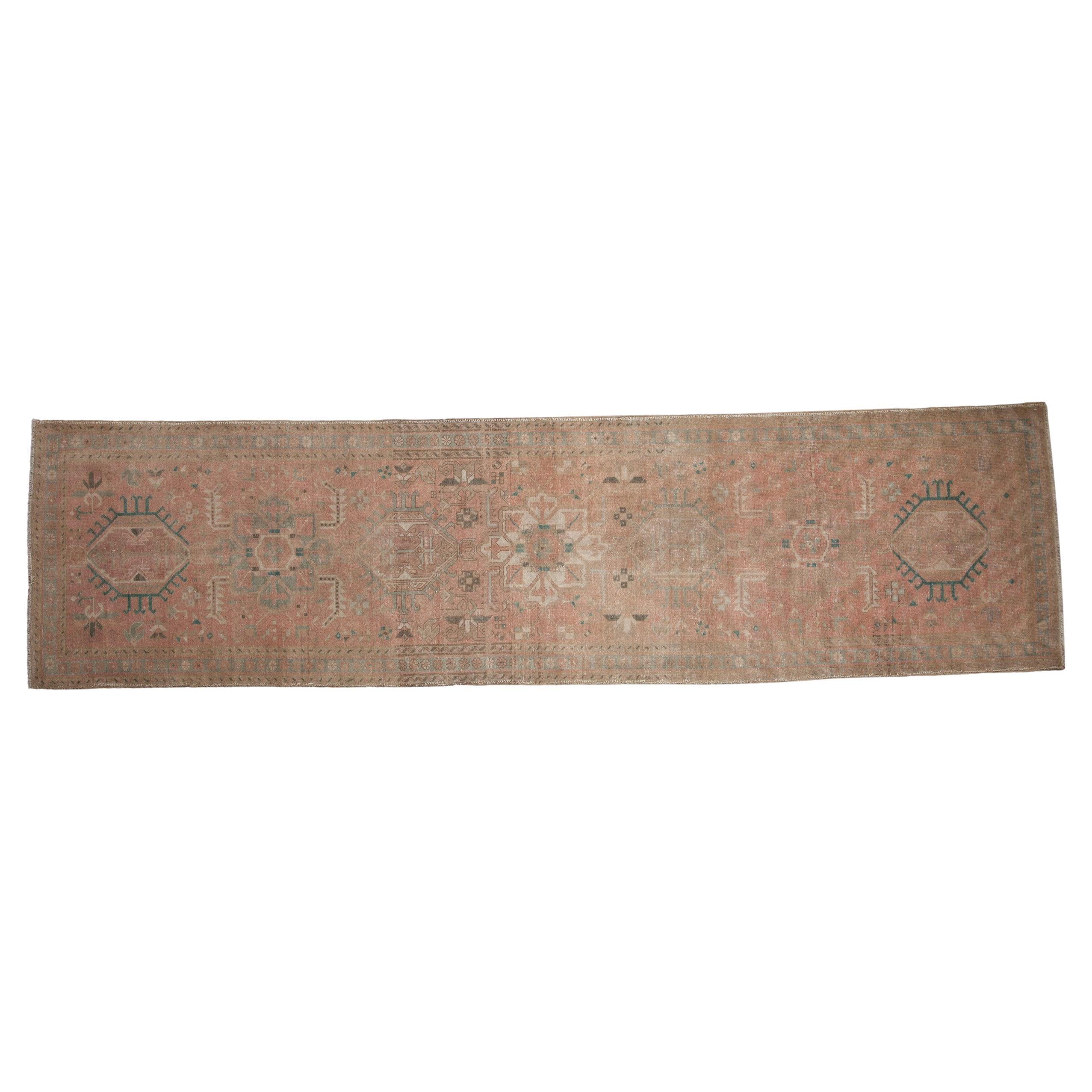 Vintage Distressed Karaja Rug Runner For Sale