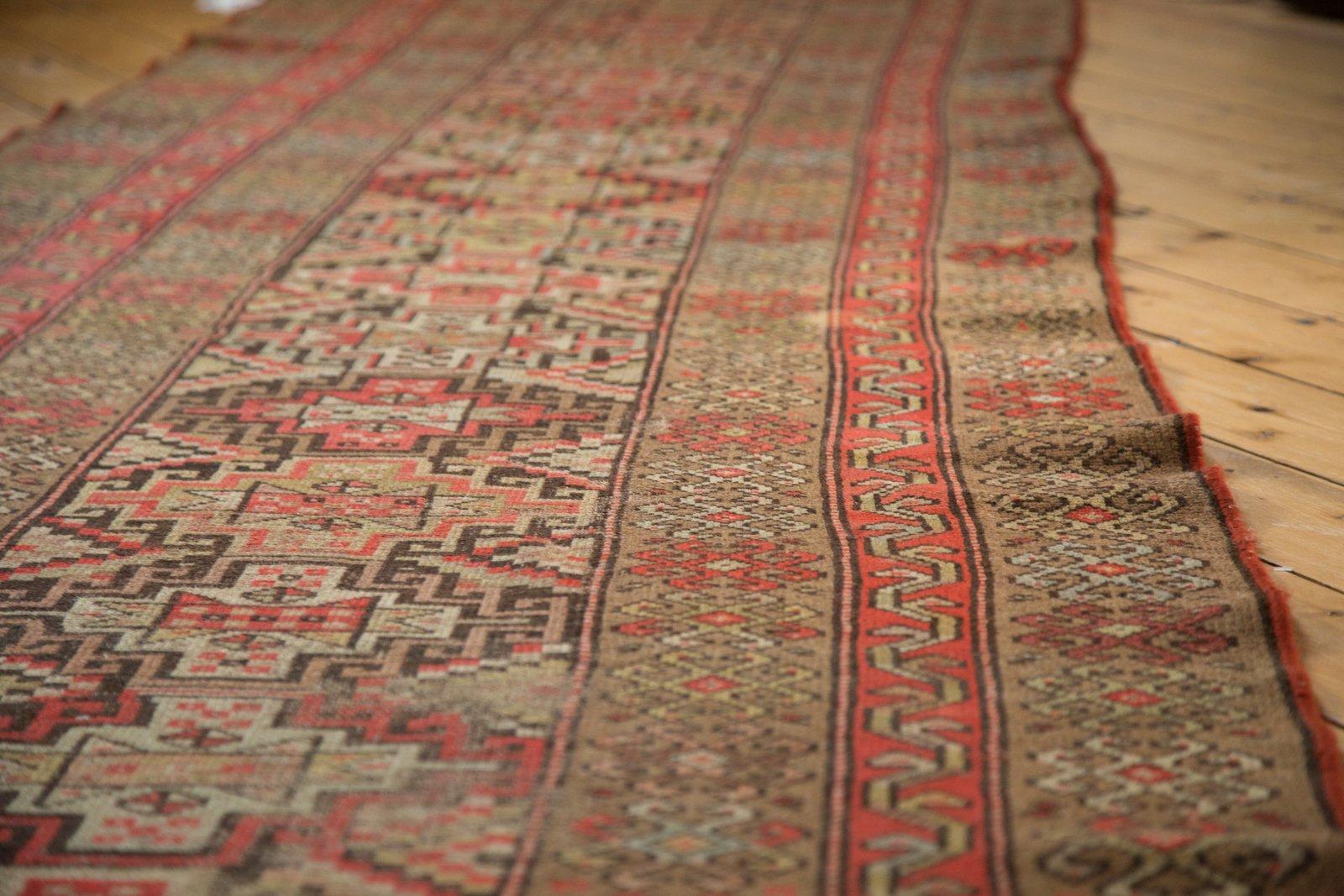 Hand-Knotted Antique Kurdish Rug Runner For Sale