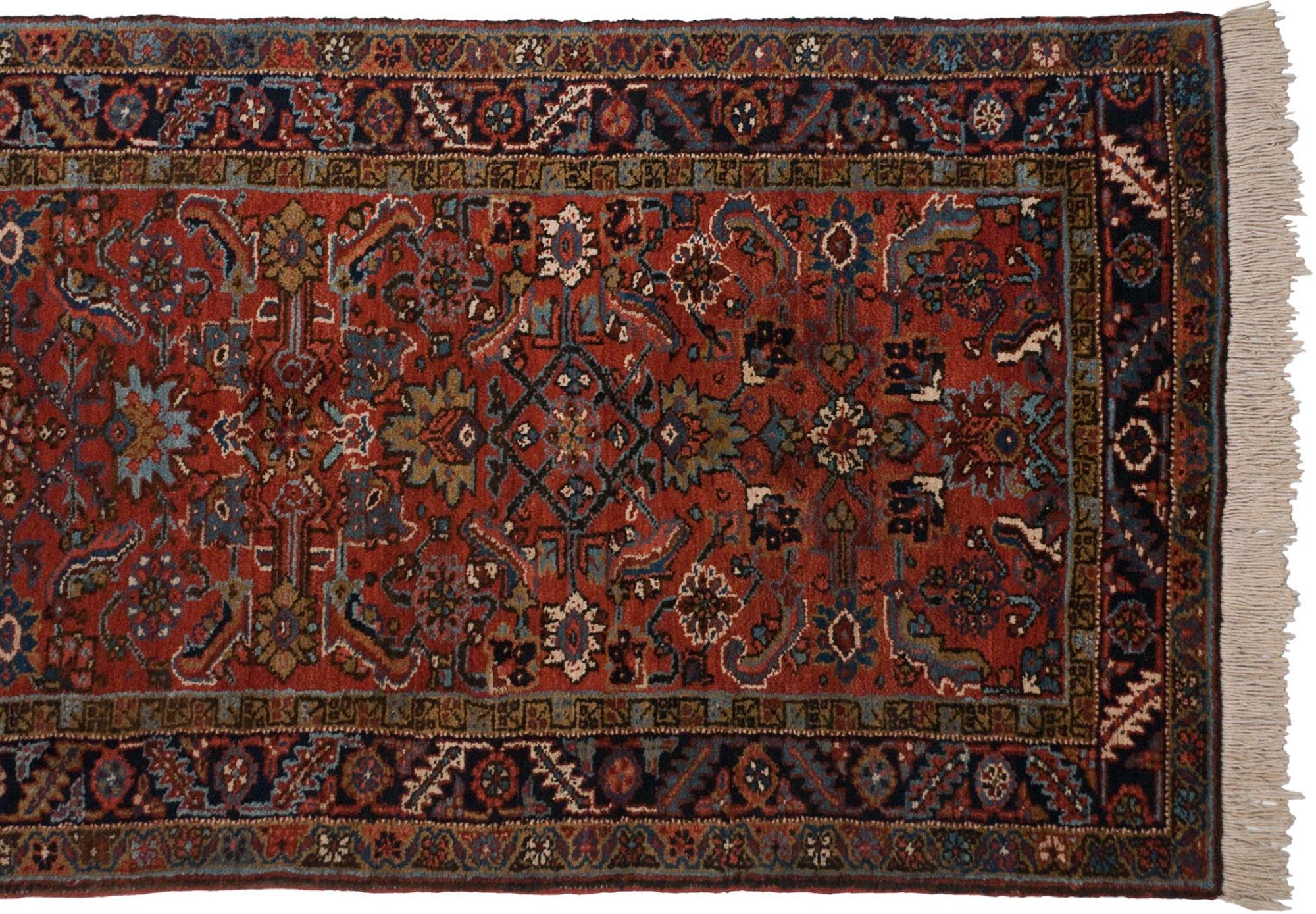 Vintage Mehrivan Rug Runner In Excellent Condition For Sale In Katonah, NY