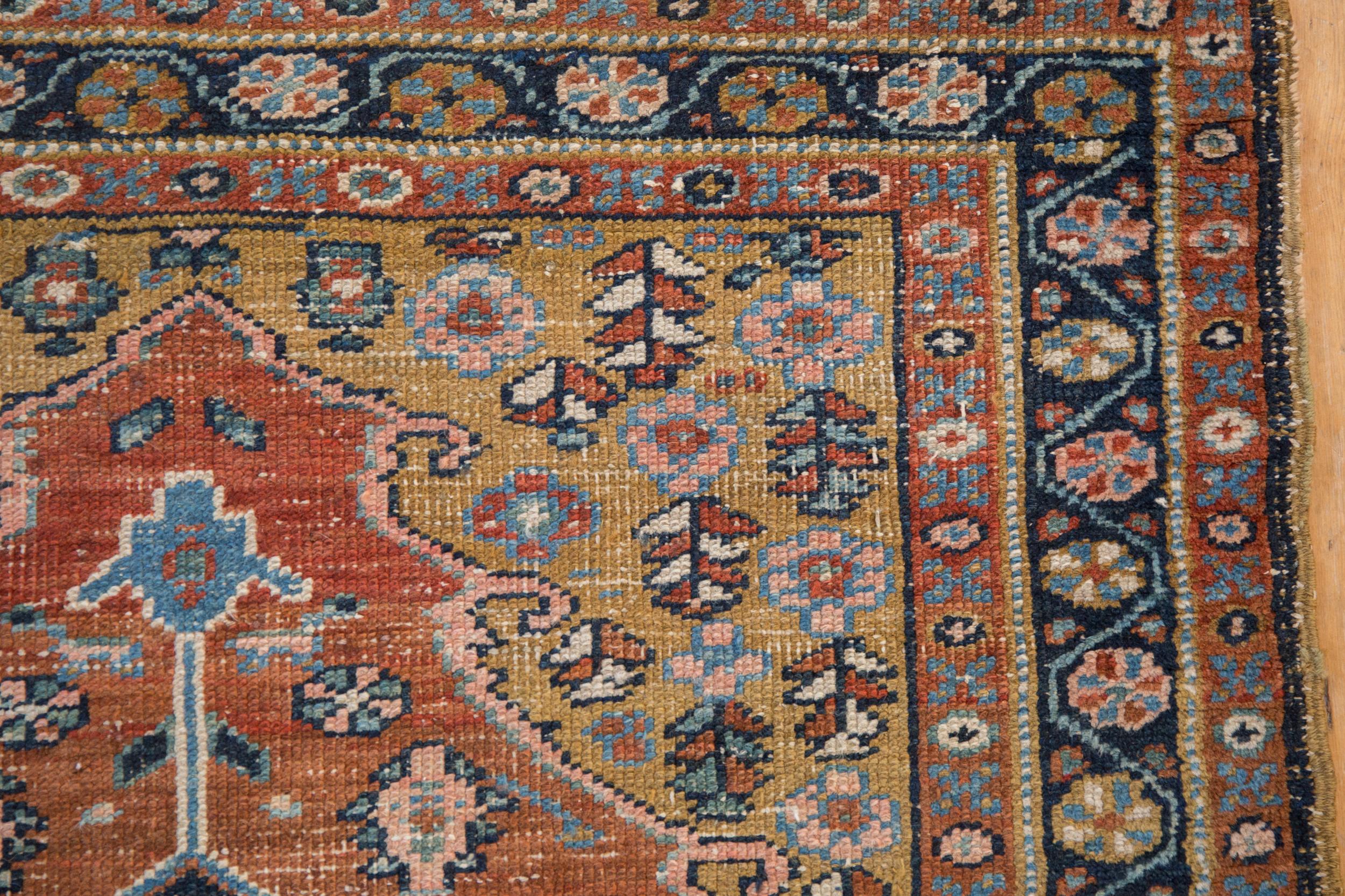 Persian Vintage Heriz Square Rug For Sale