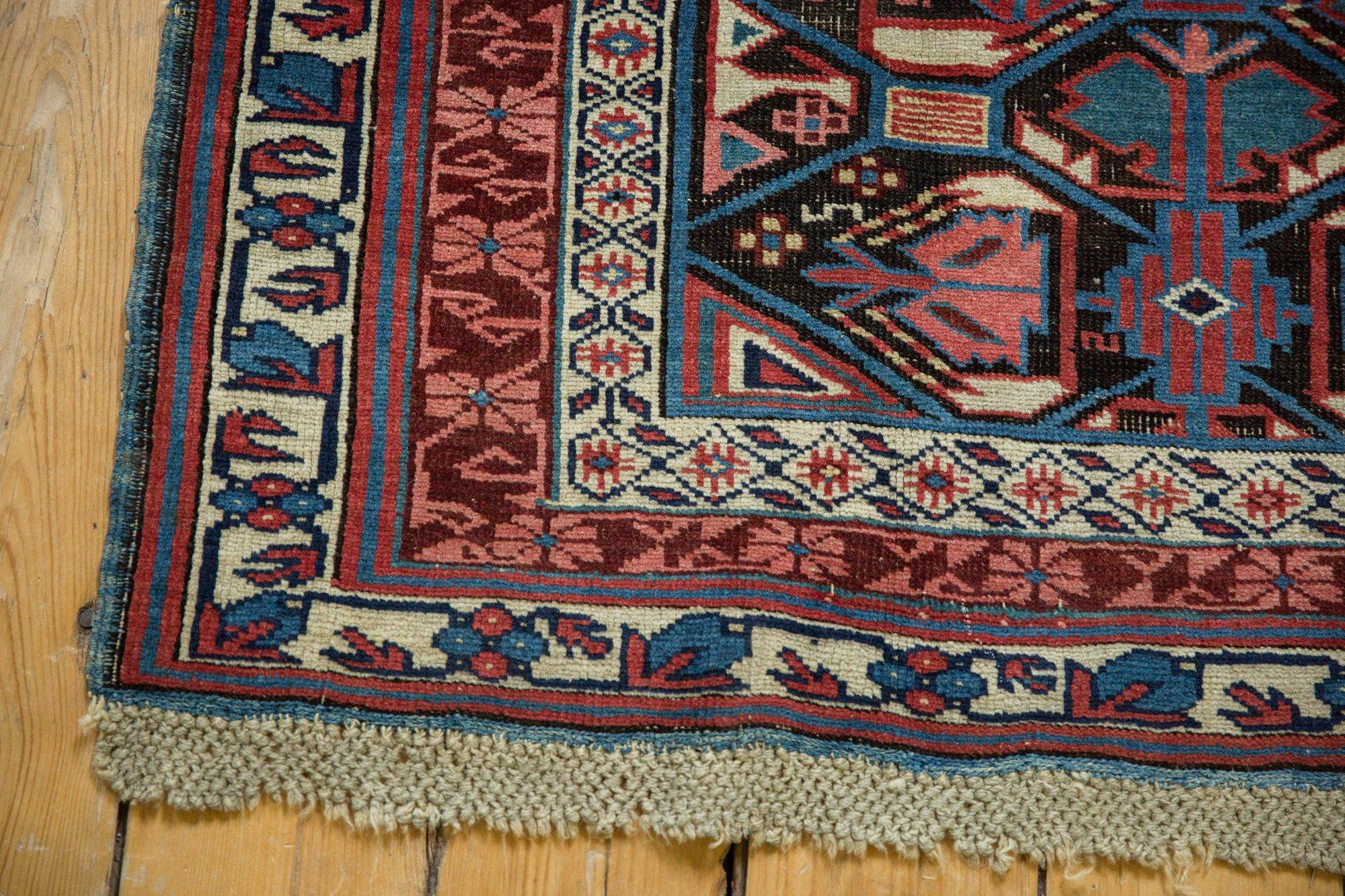 Hand-Knotted Antique Kuba Rug