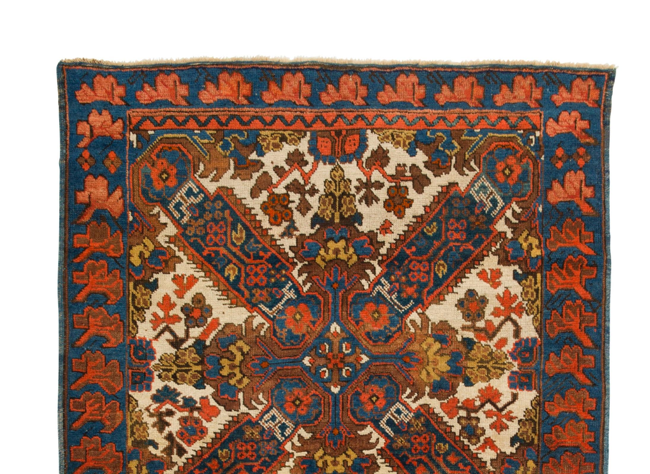 Kazak 3.5x5 ft Antique Caucasian Seichur Rug, circa 1890 For Sale