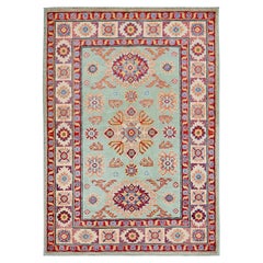 3'5 "x5' Greene & Greene Kazak con Design Tribale Tappeto in morbida lana annodato a mano