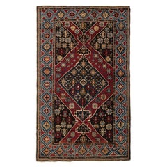 3.5x5.5 Ft Antique Karabagh Rug, Late 19th Century