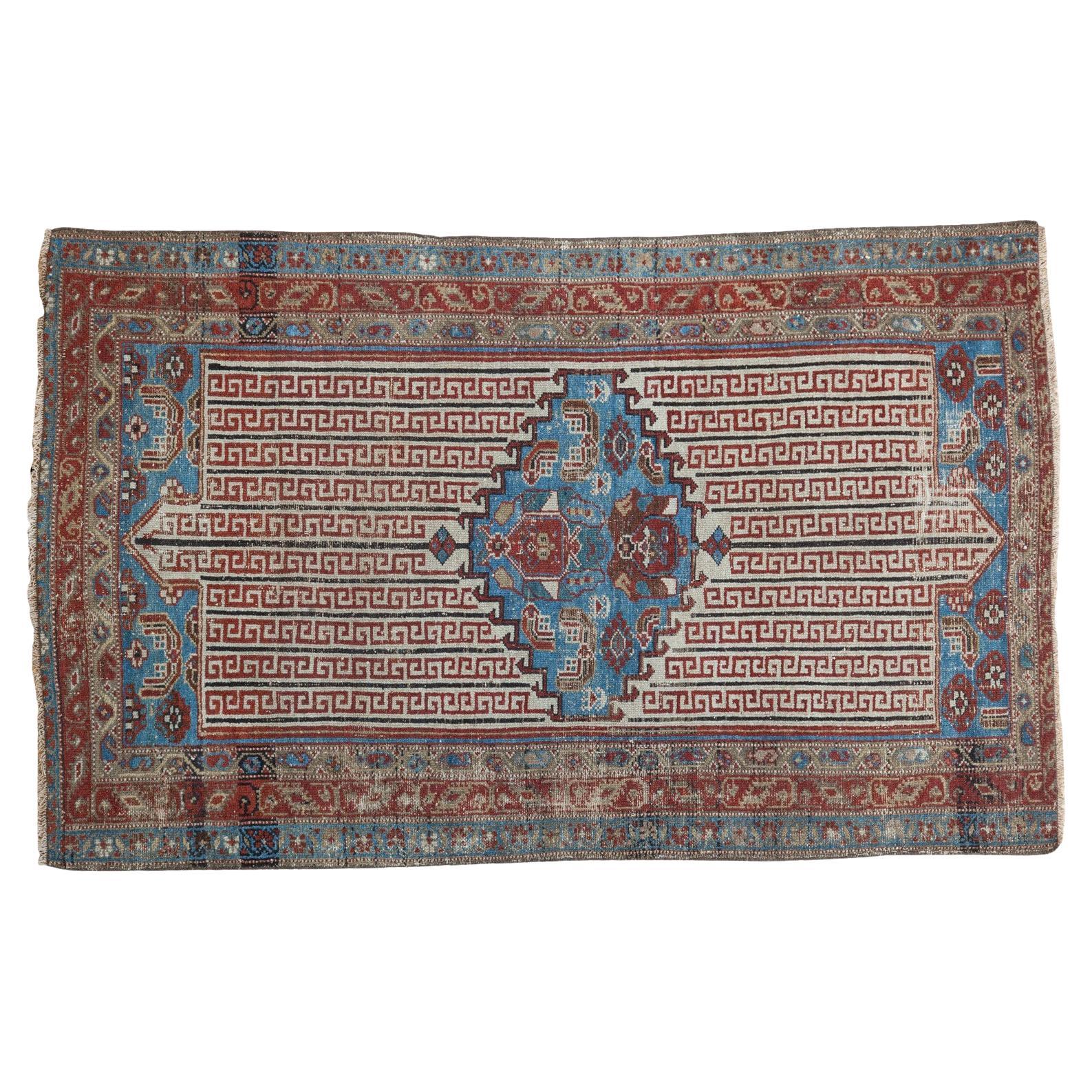 Rare Antique Colorful Malayer Rug For Sale