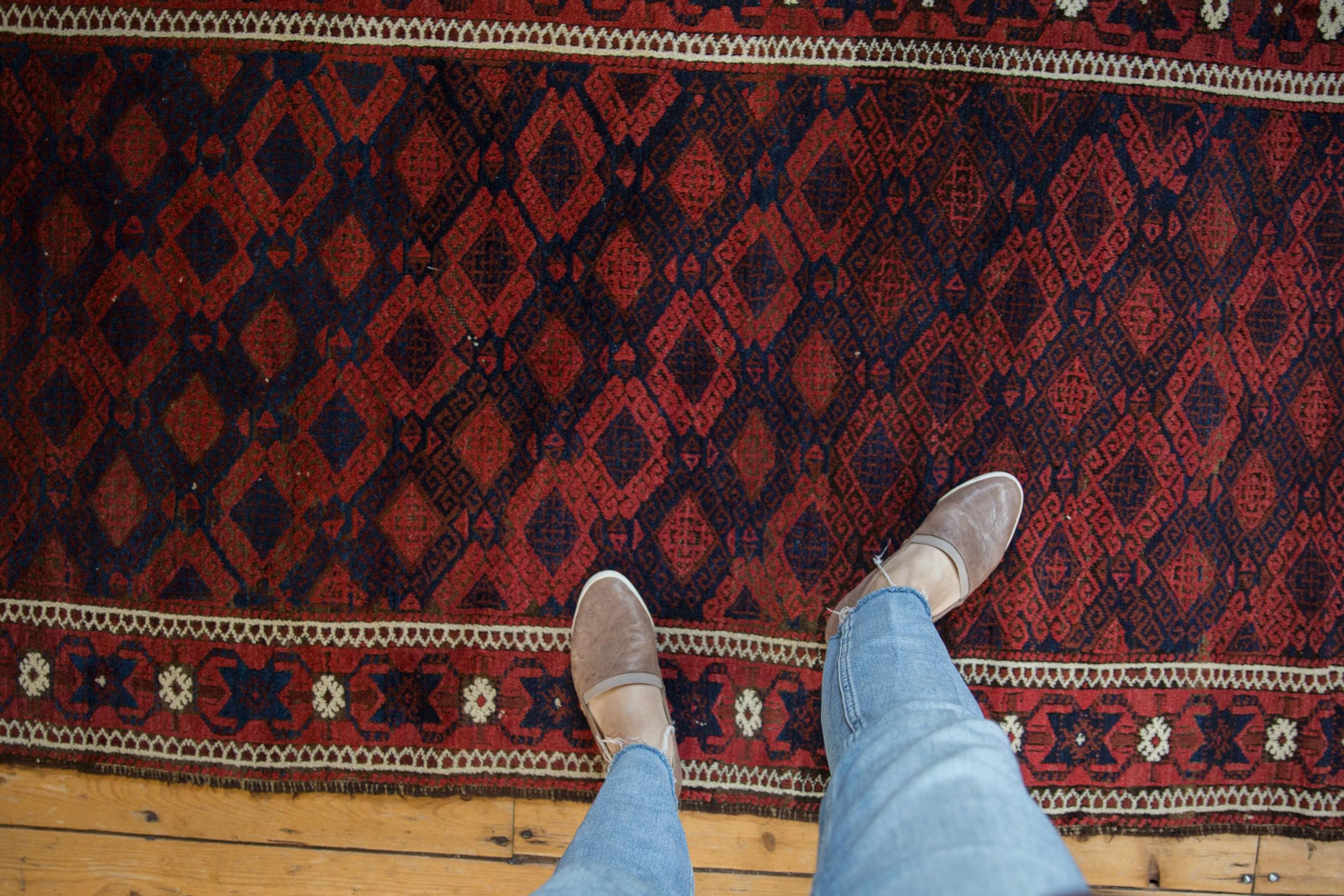 Covered field in paneled floral guls in staggered orientation reciprocating in a lattice motif with abrashes across. Colors and shades include: Madder root red, brick red, chestnut, coffee brown, cobalt blue, chocolate brown, sapphire blue and more.