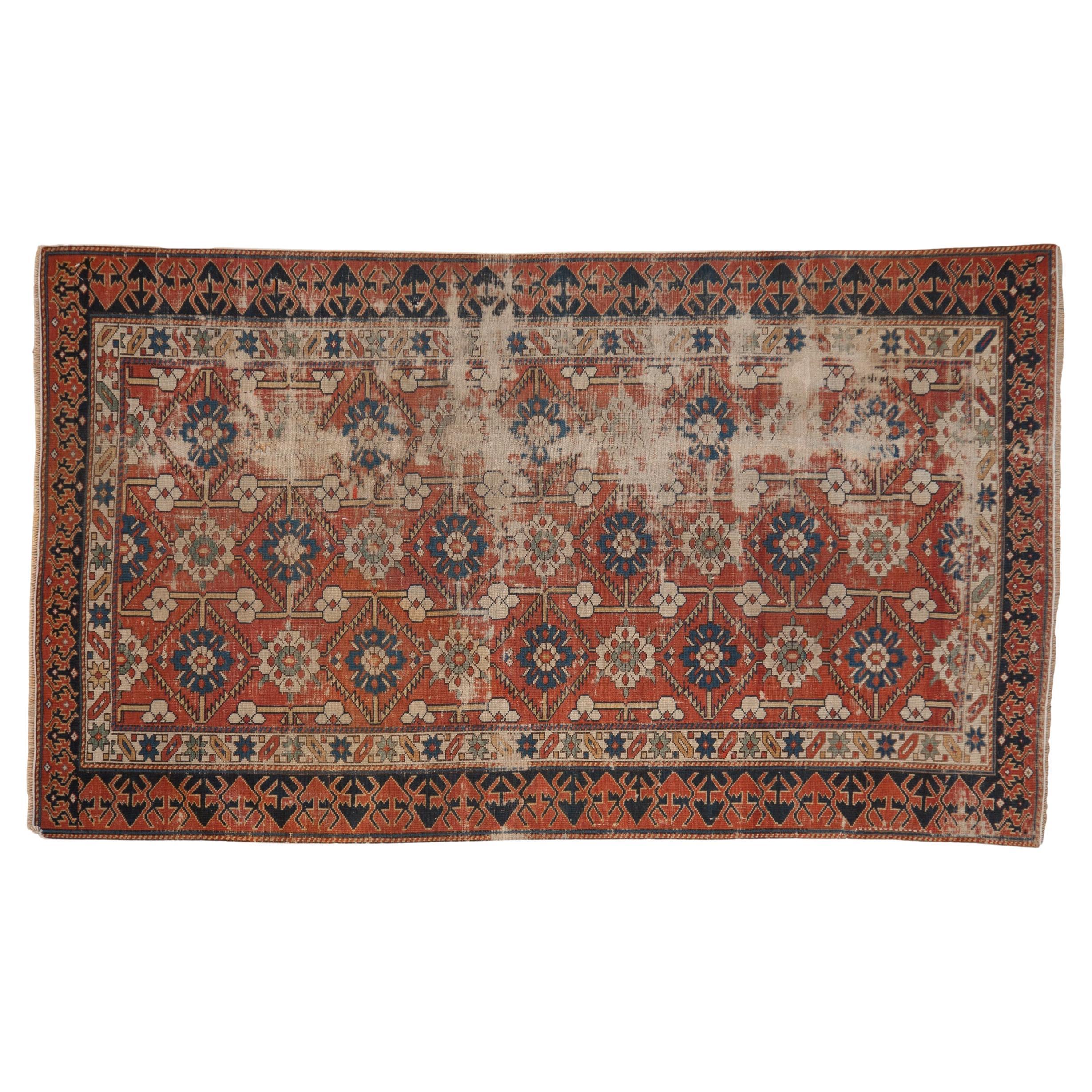 Antique Distressed Caucasian Rug at 1stDibs