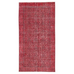 3.5x6.5 Ft Vintage Red Area Rug. Handgefertigter türkischer Teppich für A-Spaces