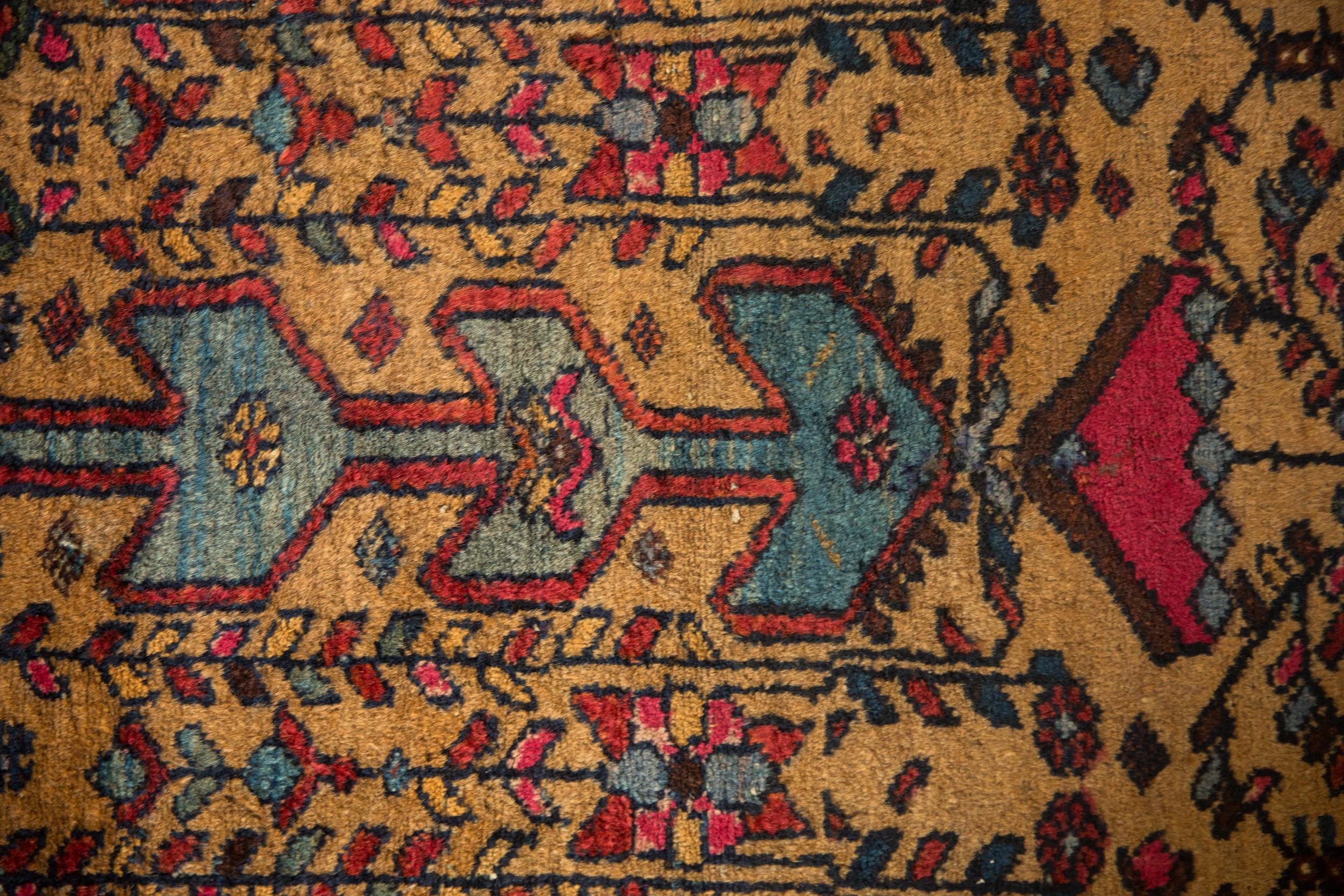 Hand-Knotted Vintage Mehreban Rug For Sale