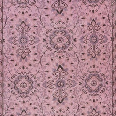 3.5x6.6 Ft Modern Handmade Pink Rug with Rustic Italian Mediterranean Style