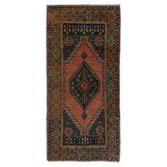 3.5x7 Ft Traditional Handmade Vintage Turkish Village Rug, Woolen Floor Covering