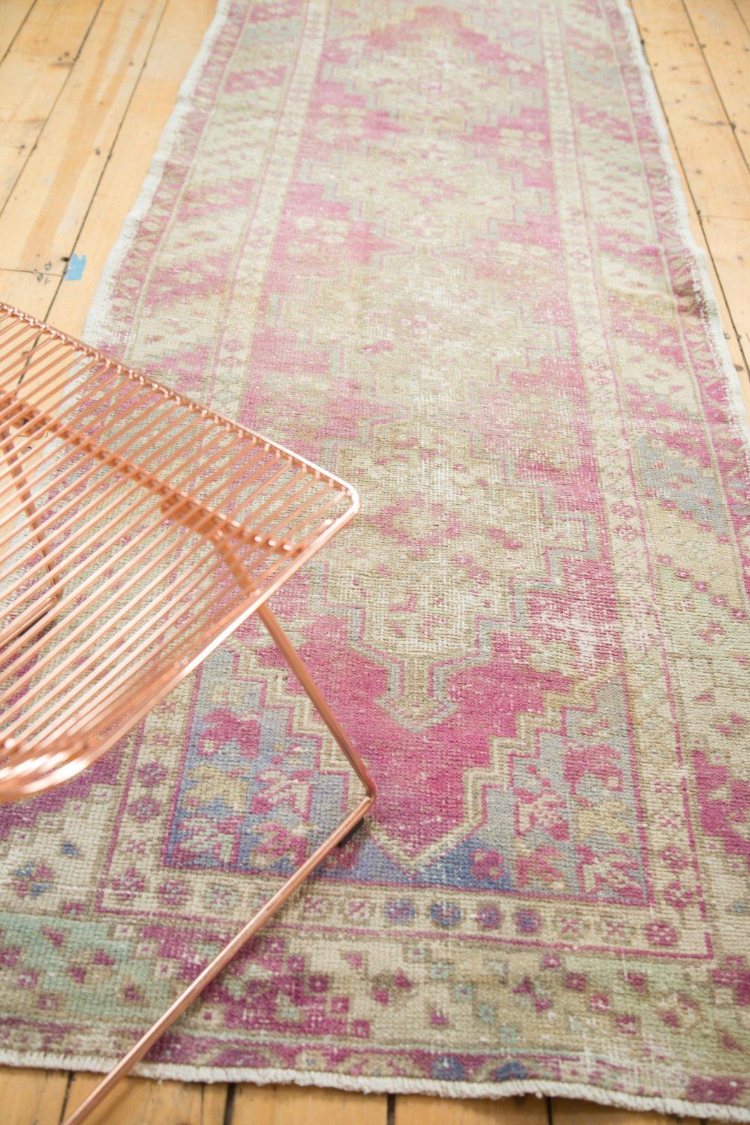 Vintage Distressed Oushak Rug Runner For Sale 3