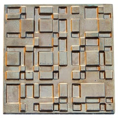 36 Architektonische 12" Bronze Brutalist Modernism Kacheln von Millard Sheets 1962