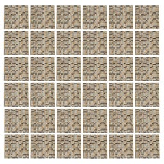 36 Architectural 12" Bronze Brutalist Modernism Tiles from Millard Sheets 1962