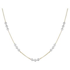 3.6 Carat 29-Station Diamond by The Yard Necklace in 18 Karat Gold
