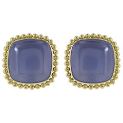 36 Carat Chalcedony Earrings 36 Carat Chalcedony Earrings