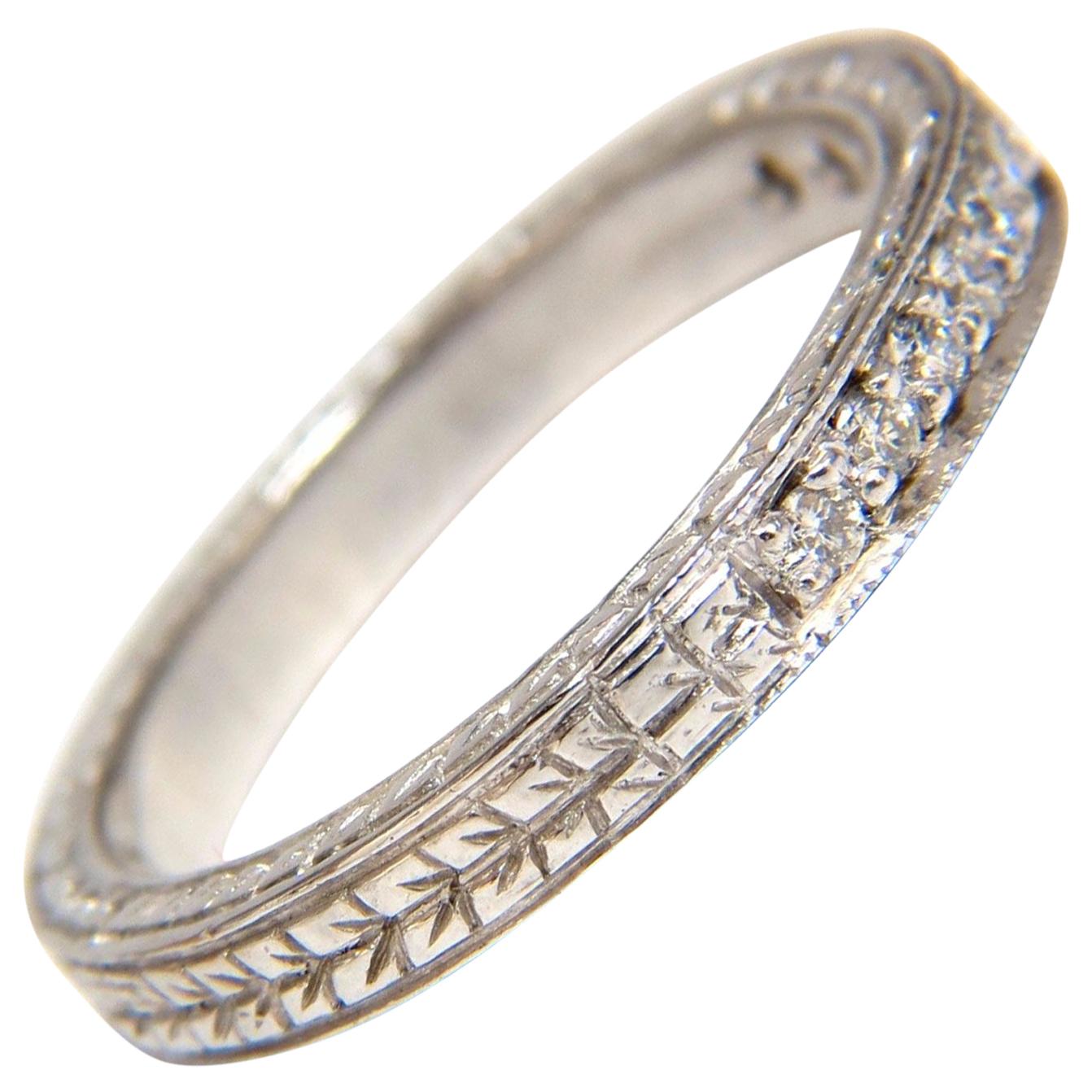 .36 Carat Diamond Platinum Band Edwardian Deco