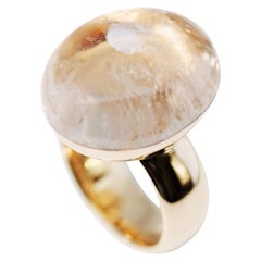 Bague cocktail cabochon Morganite 36 carats