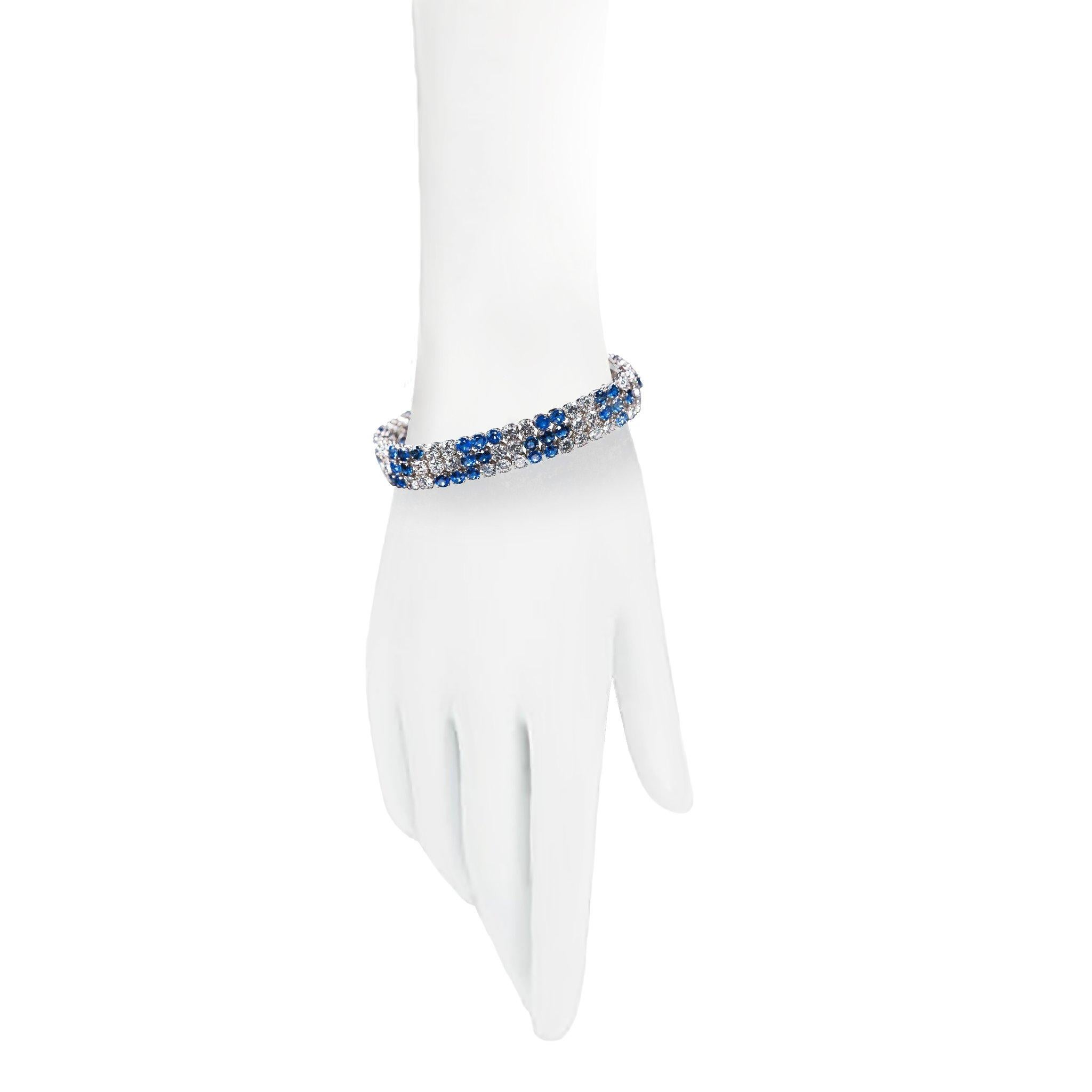 36 Carat of Blue Sapphires and Diamonds, Bracelet 1