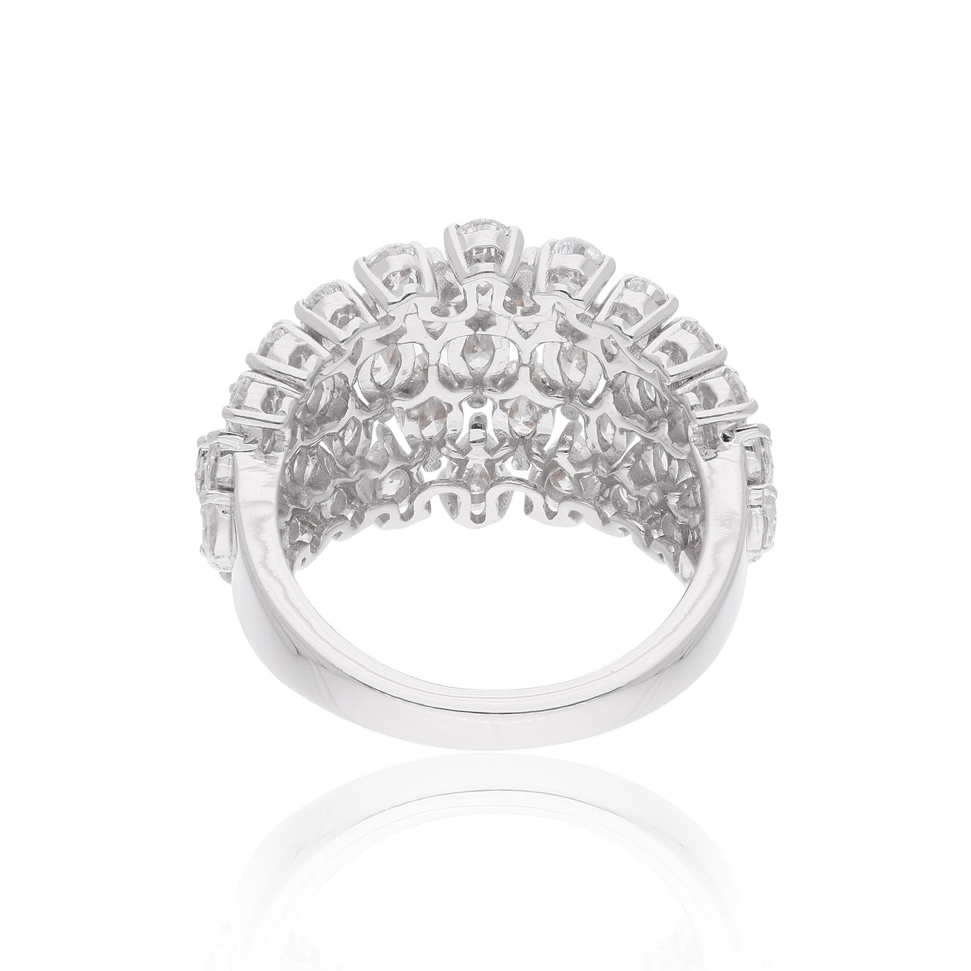 3.6 Carat Oval Marquise & Pear Diamond Cocktail Ring 18 Karat White Gold Jewelry Pour femmes en vente
