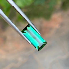 Turmalina verde laguna talla baguette de 3,6 quilates para sortija, joyería colgante