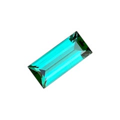 Turmalina verde laguna talla baguette de 3,6 quilates para sortija, joyería colgante