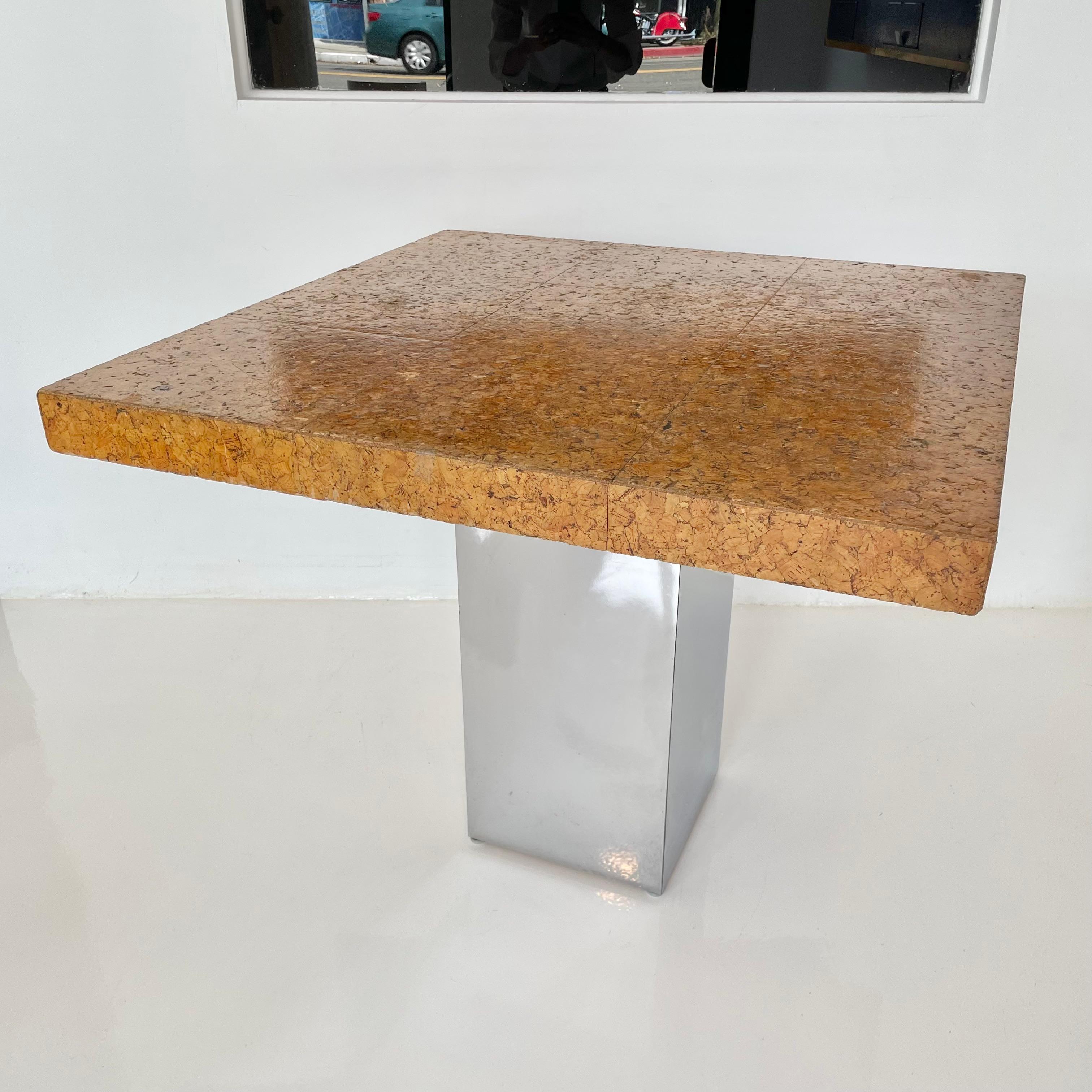 Table en liège et chrome en vente 5