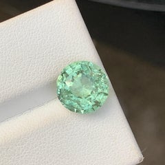 3.6 Cts Round Shape Seafoam Green Natural Tourmaline Gemstone for Ring Jewellery