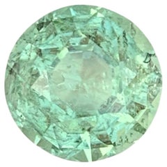 3.6 Cts Round Shape Seafoam Green Natural Tourmaline Gemstone for Ring Jewellery