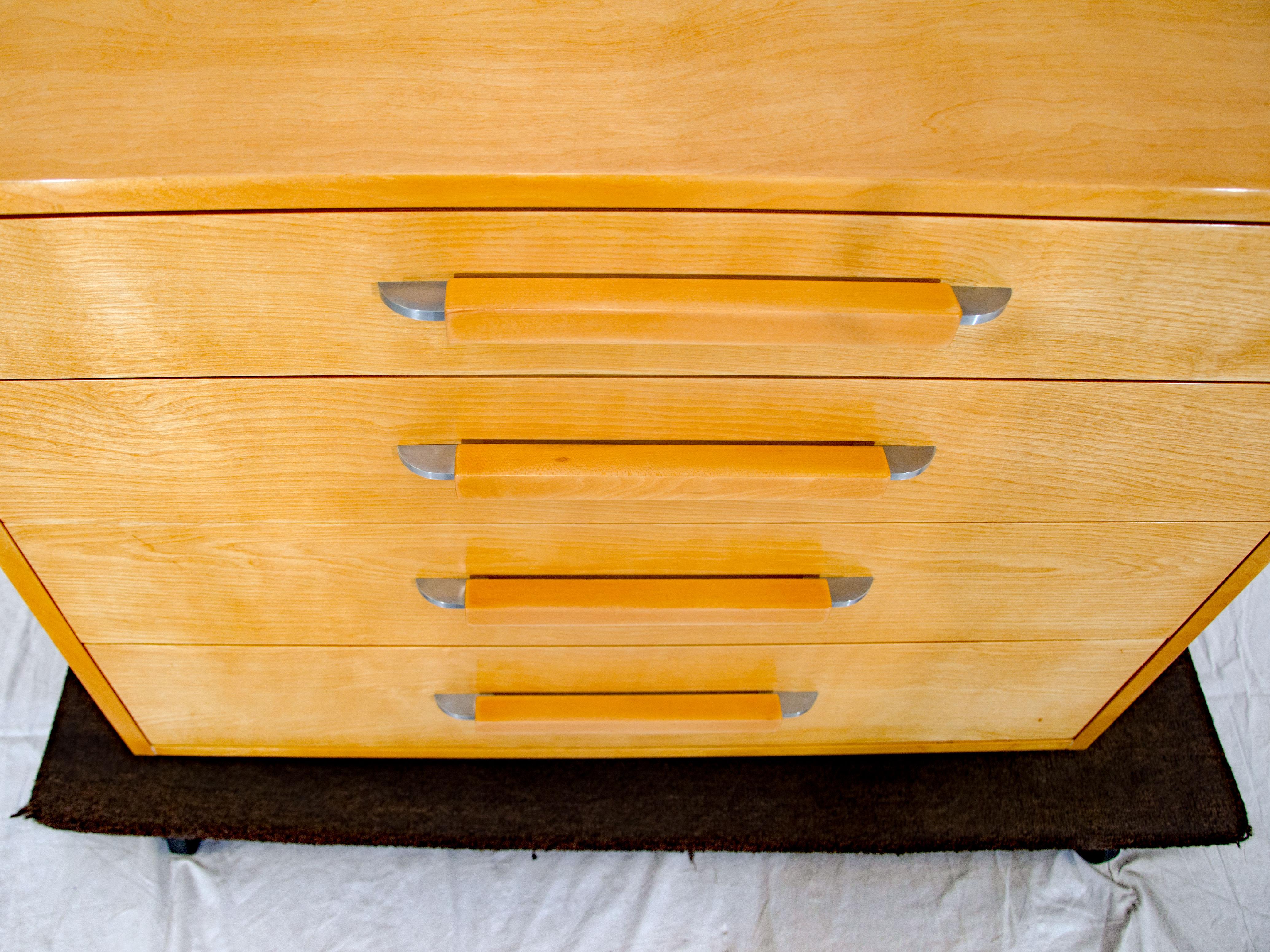 American Eliel Saarinen Low Dresser, Johnson Furniture Co. For Sale