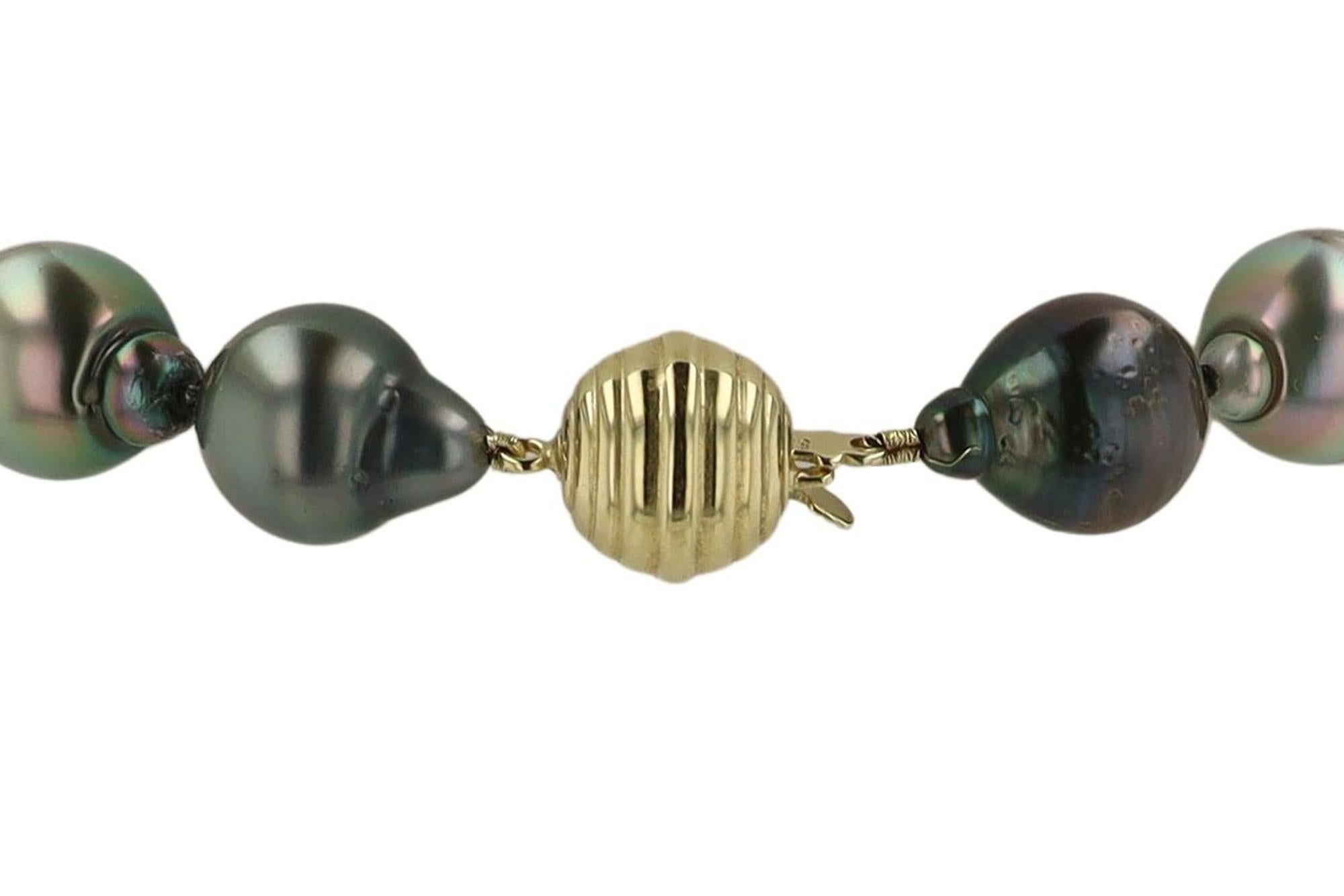 Women's Golden South Sea and Black Tahitian Pearl Necklace