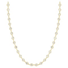 Collana di diamanti da 36 pollici, oro giallo 18K, 28,65 carati