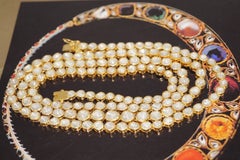 36" inches long uncut diamonds sterling silver long single line necklace