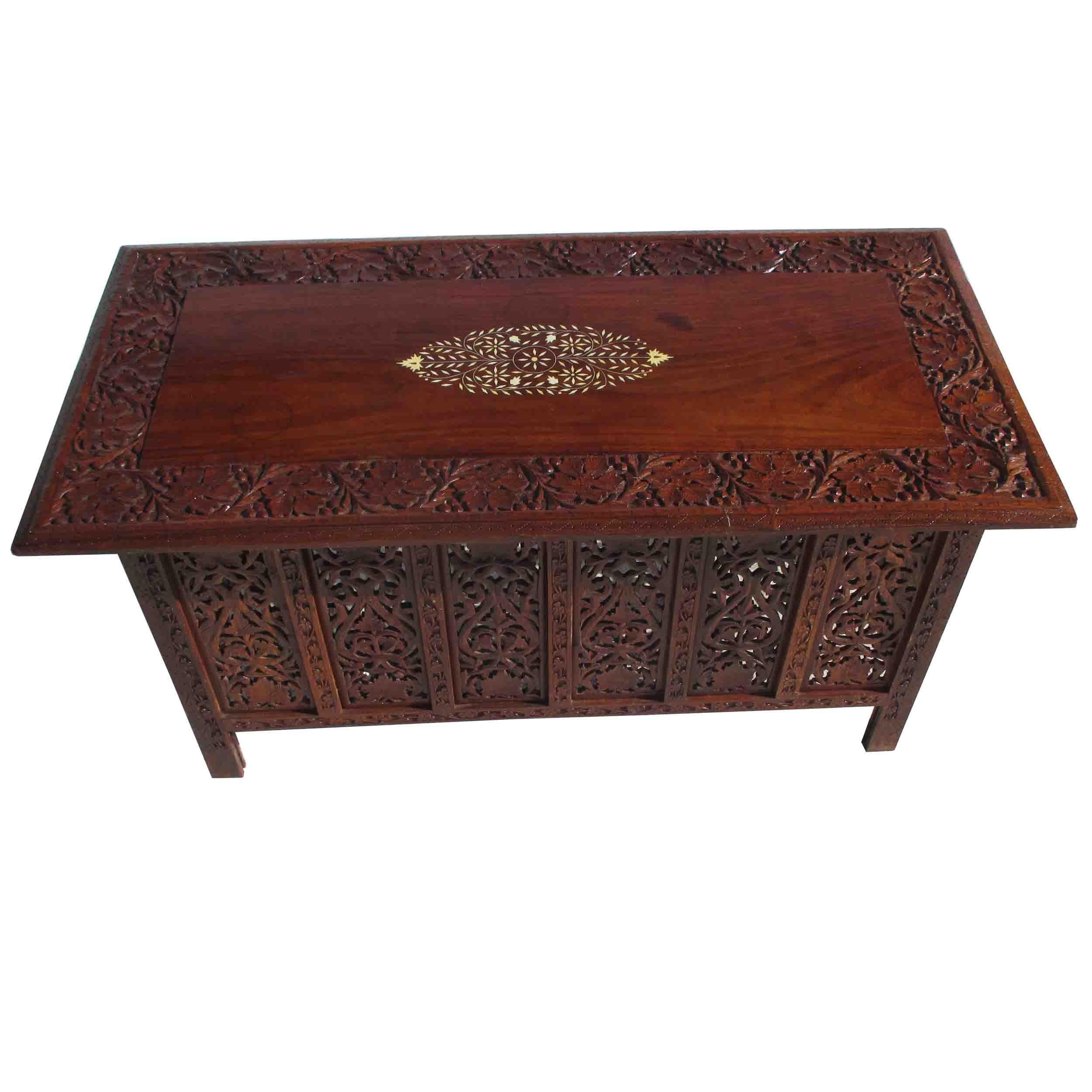 Chinoiserie Indonesian Fret Work Alter Console Table For Sale