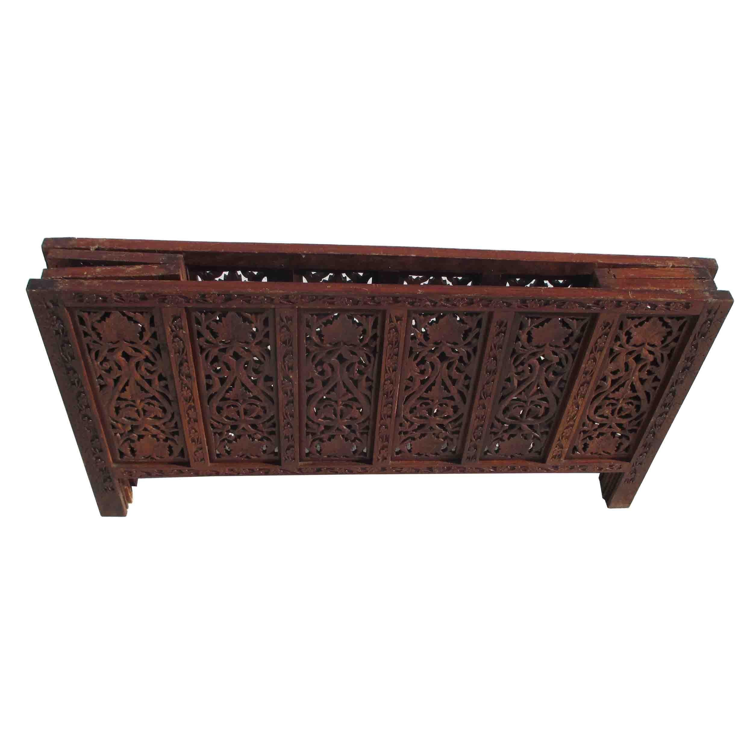 Fretwork Indonesian Fret Work Alter Console Table For Sale