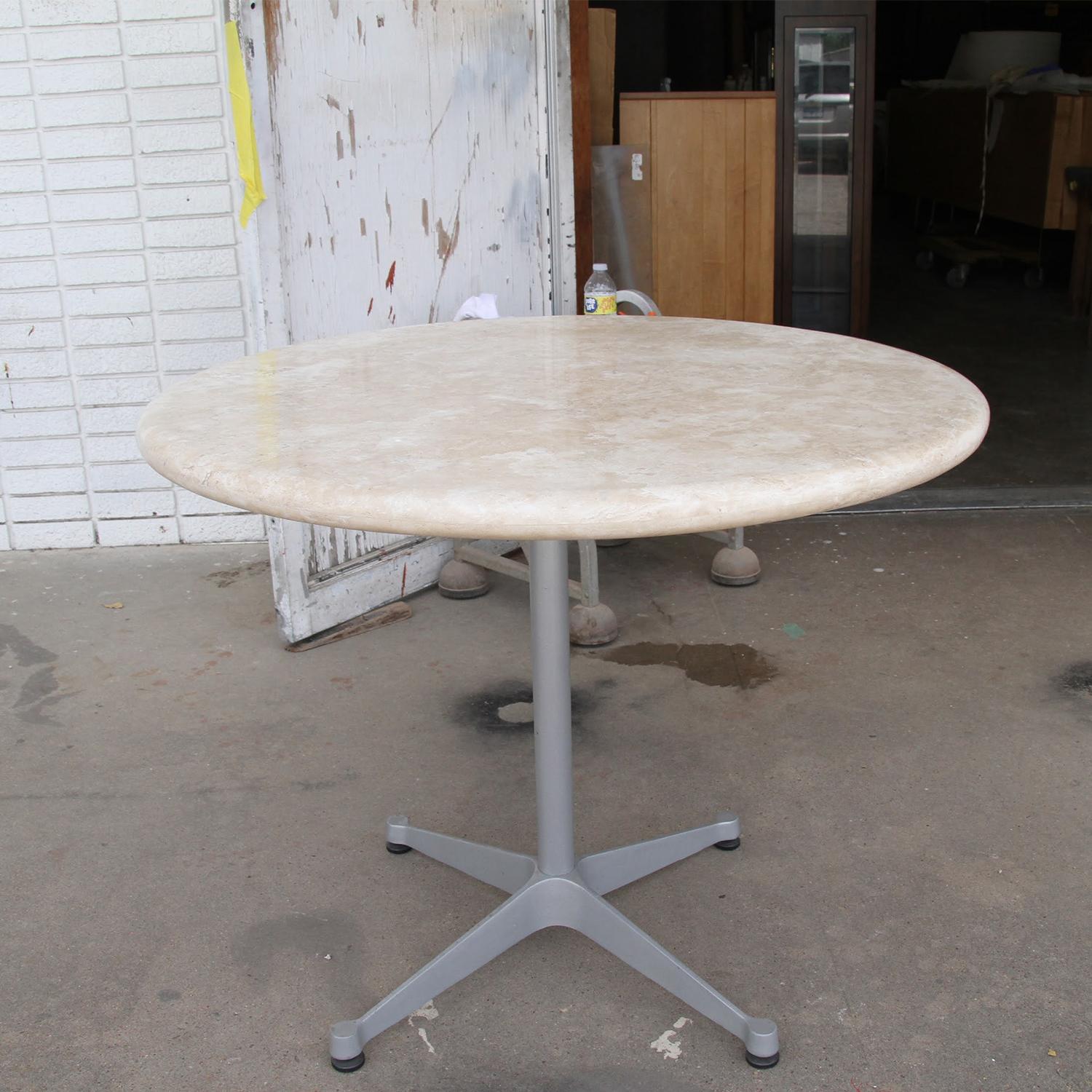 Mid-Century Modern Marble Herman Miller Dining Table For Sale