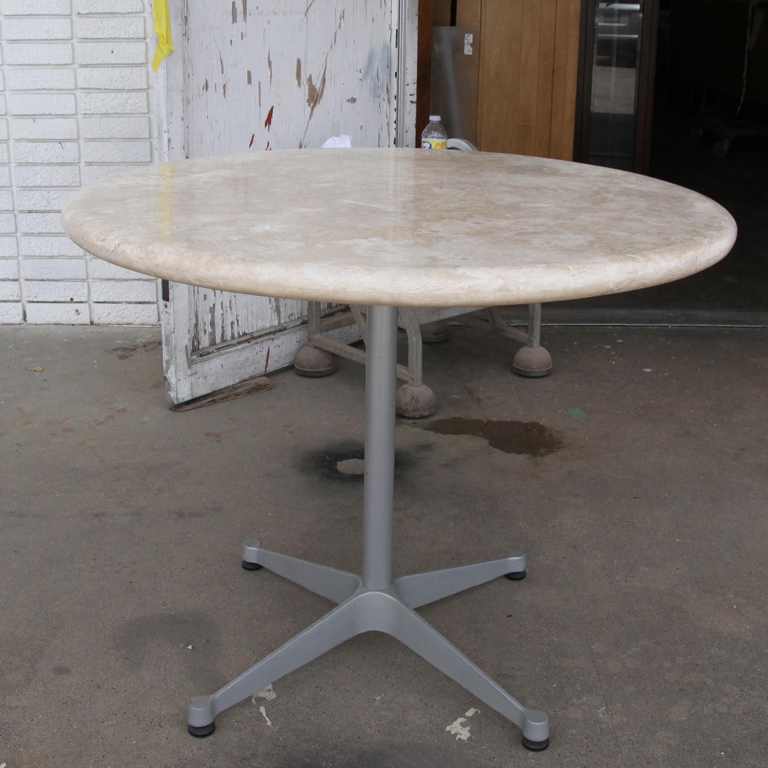 North American Marble Herman Miller Dining Table For Sale