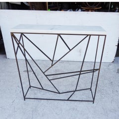 36" Modern Iron Console Table