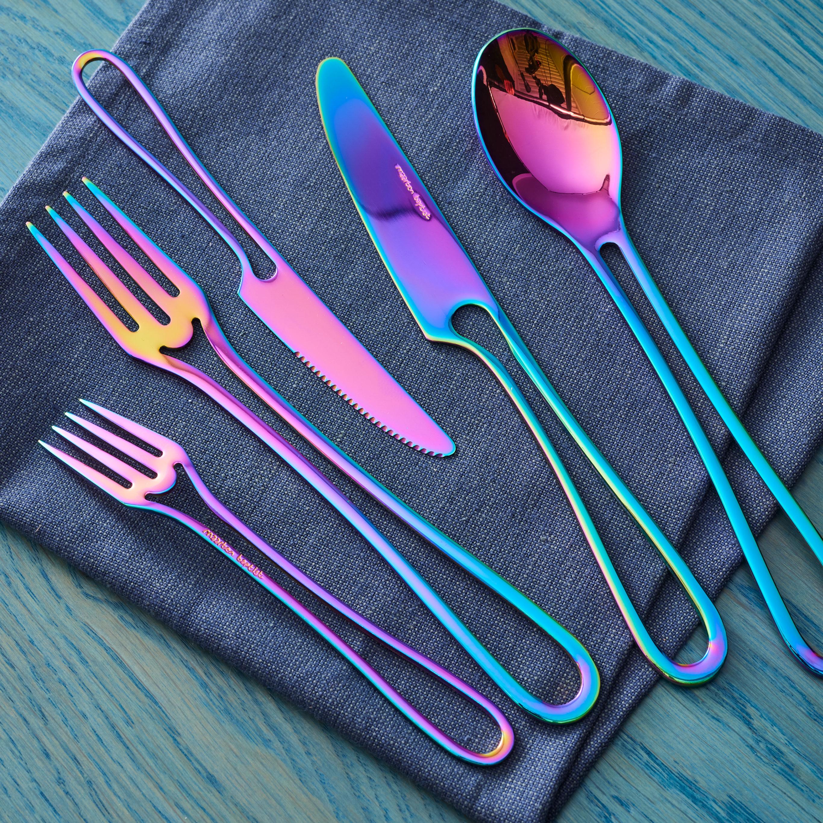 Modern 36 pices OUTLINE RAINBOW cutlery set by Maarten Baptist  For Sale