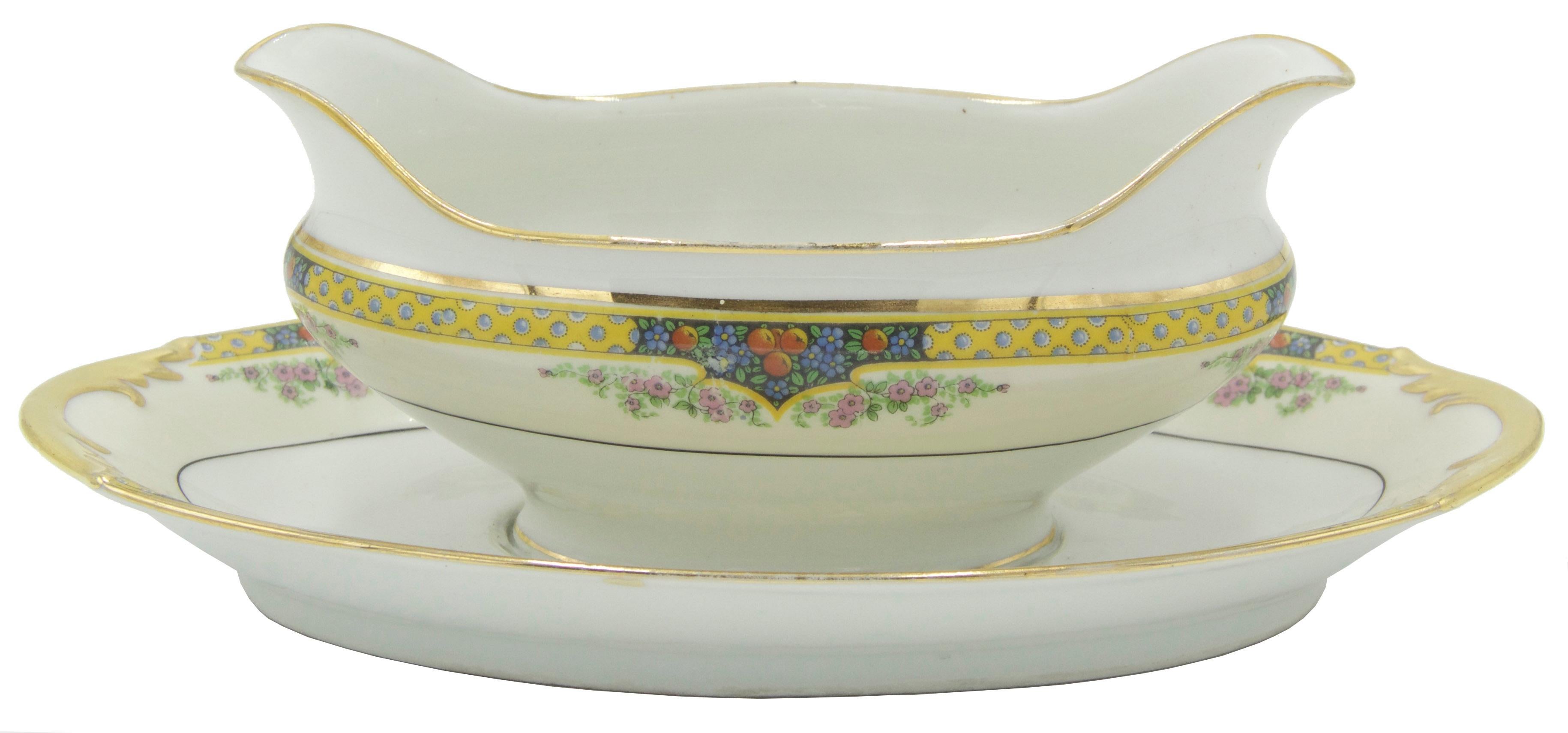 Vajilla de porcelana francesa victoriana de Limoges de 36 piezas Victoriano en venta
