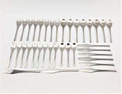 36 Piece Mid-Century Modern Odin by Dansk Germany Stainless Steel Flatware Set